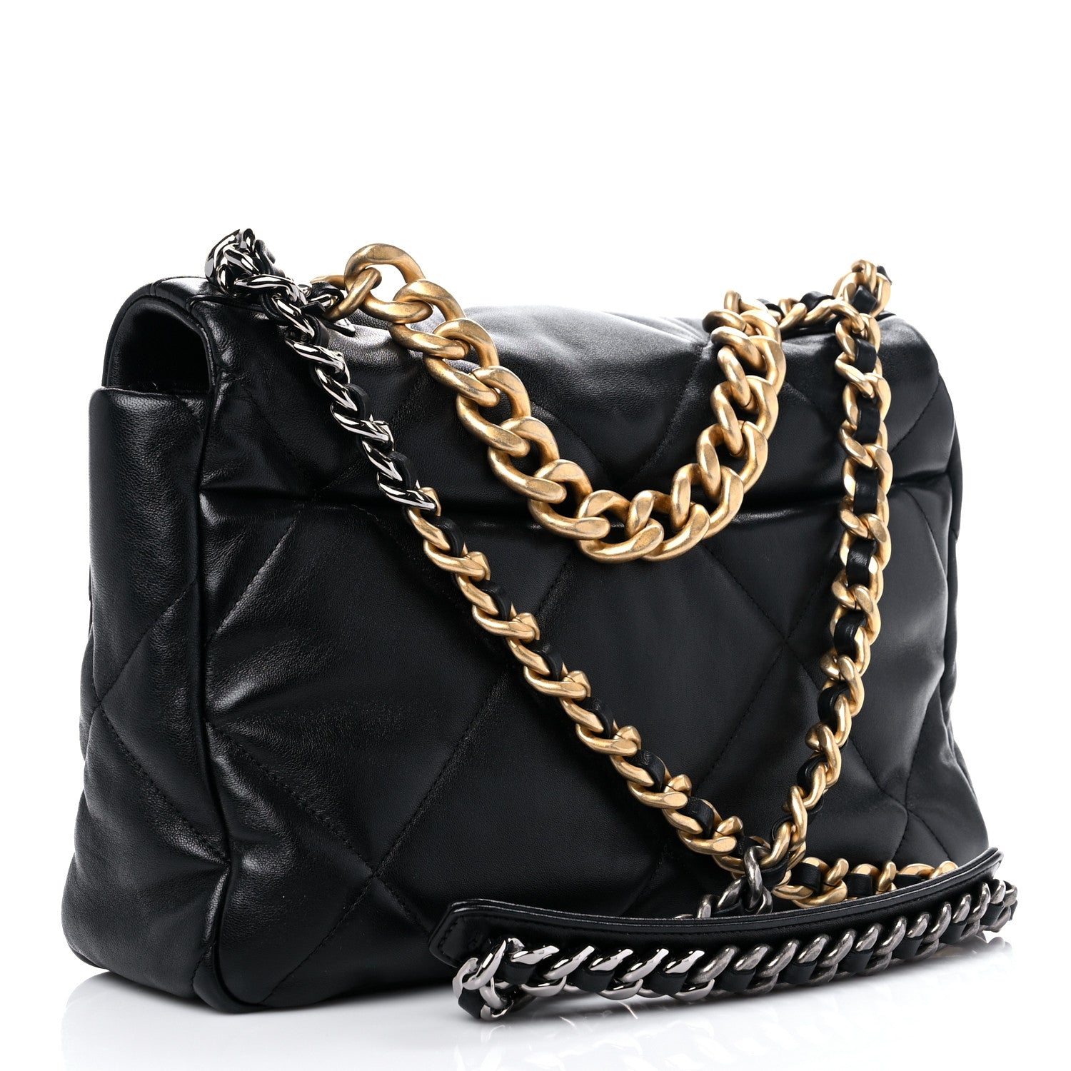 Chanel Lambskin Quilted Large Chanel 19 Flap Black 3 of 11