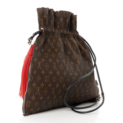Louis Vuitton Monogram Canvas Pleated Explorer Bag MM 3 of 12