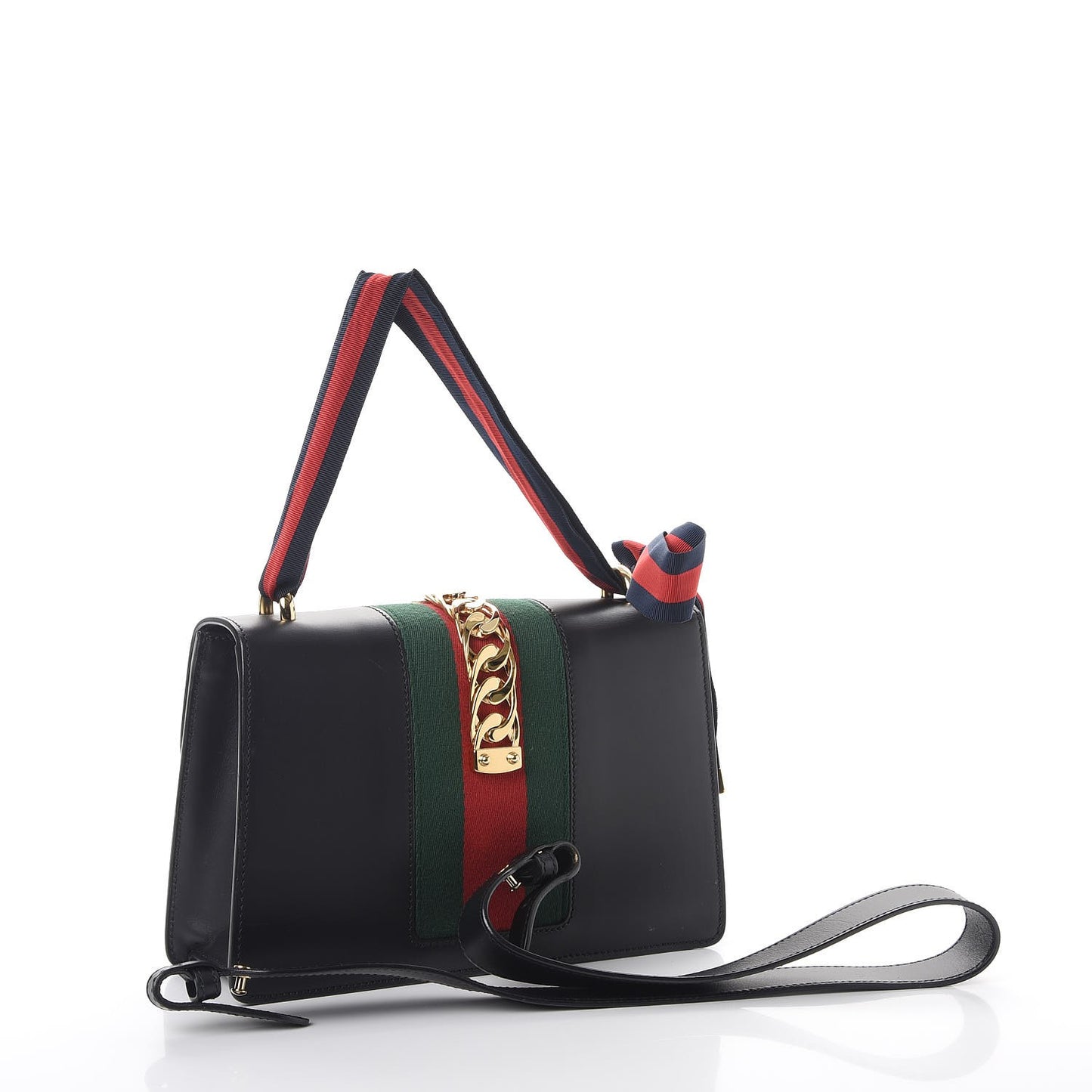 Calfskin Small Sylvie Shoulder Bag Black