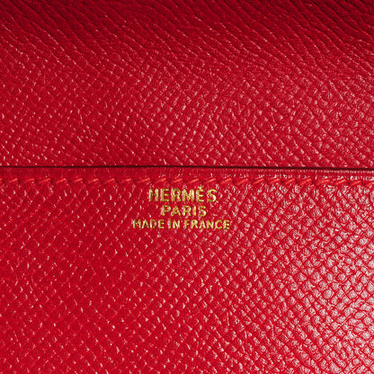 Hermes Courchevel Pochette Green Belt Bag Rouge Vif 6 of 7