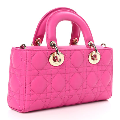 Christian Dior Lambskin Cannage Small Lady D-Joy Fuchsia 3 of 10