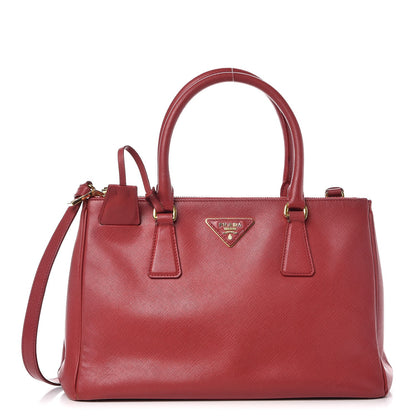 Prada Saffiano Small Galleria Double Zip Tote Peonia 1 of 20