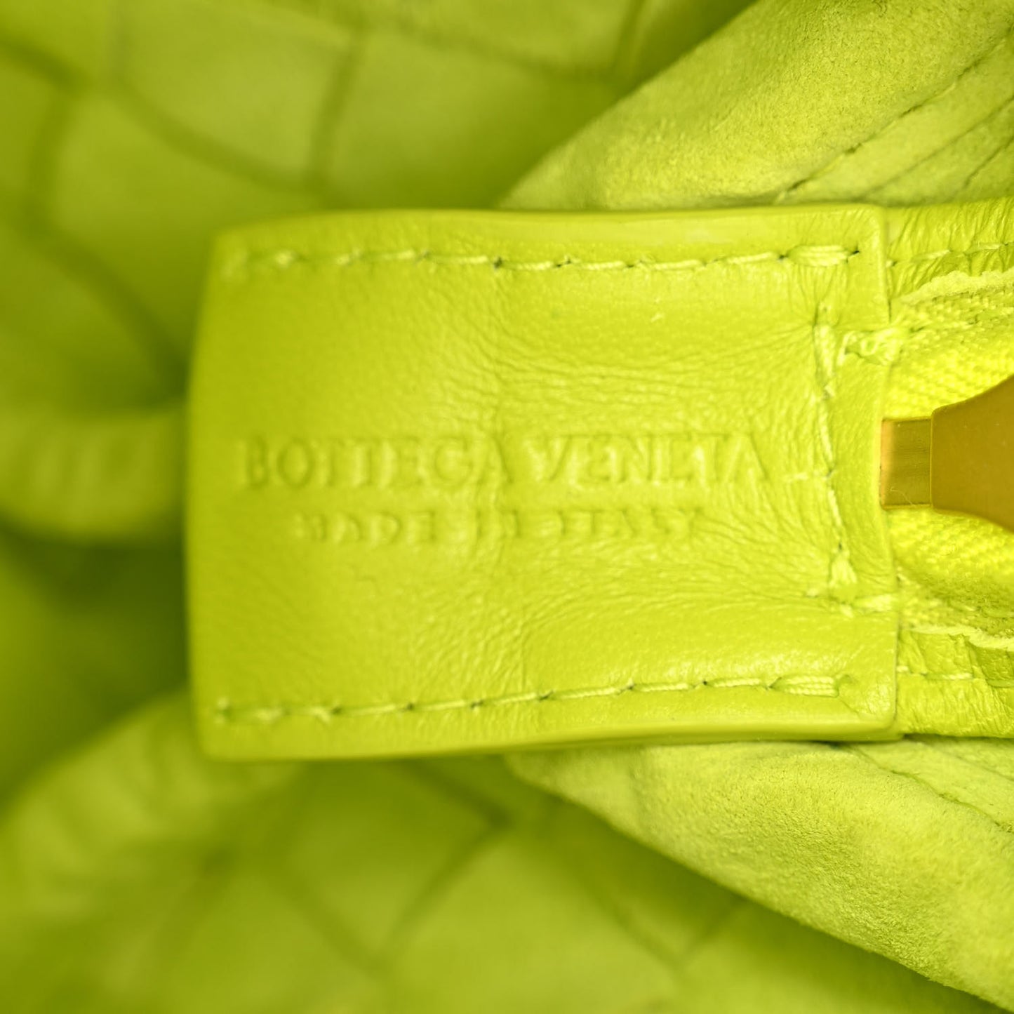 Nappa Intrecciato Mini Loop Camera Bag Acid Kiwi