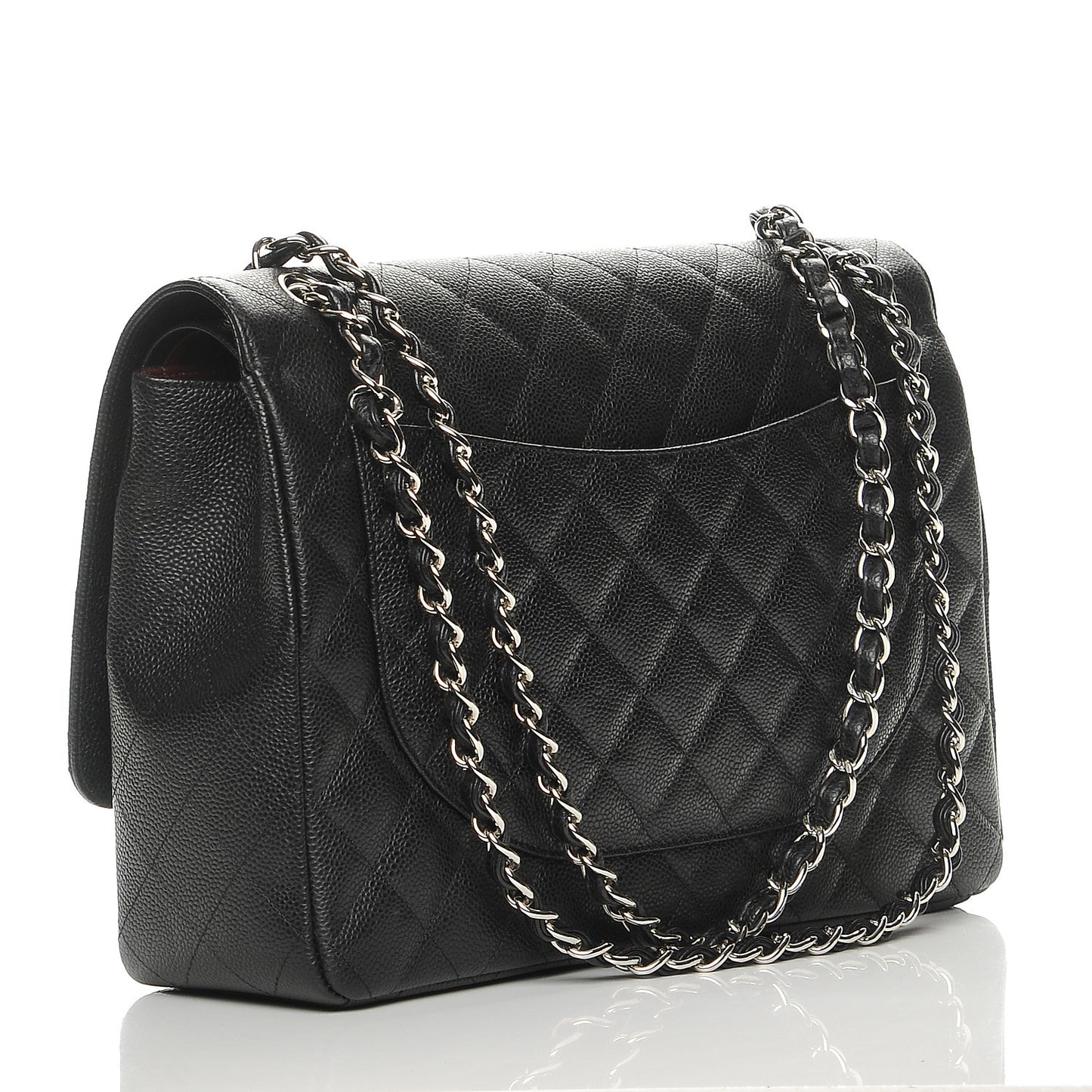 Caviar Quilted Maxi Double Flap Black