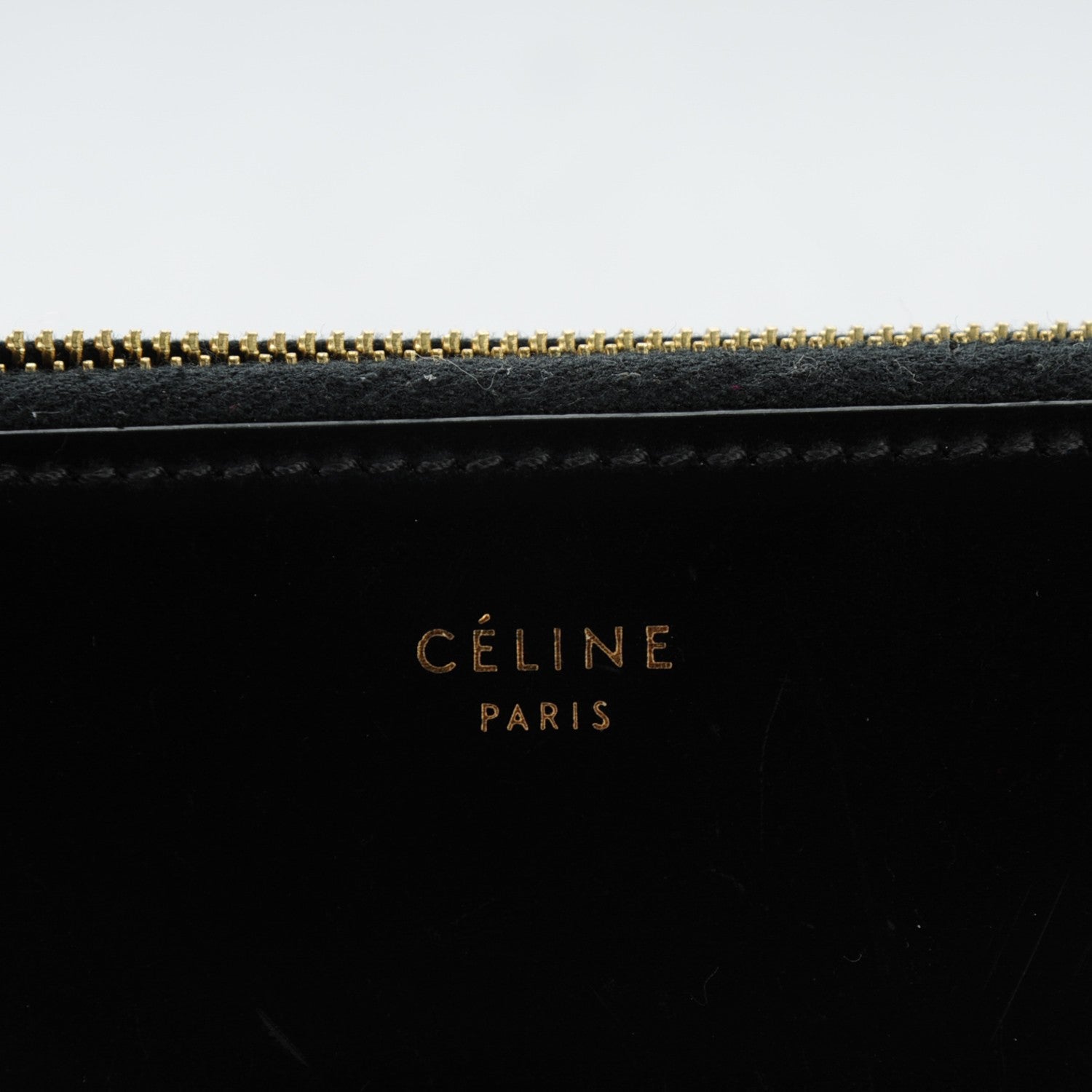 Celine Spazzolato Calfskin Large Zip Around Multifunction Wallet Black 7 of 8