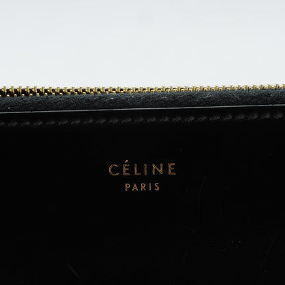 Celine Spazzolato Calfskin Large Zip Around Multifunction Wallet Black 7 of 8
