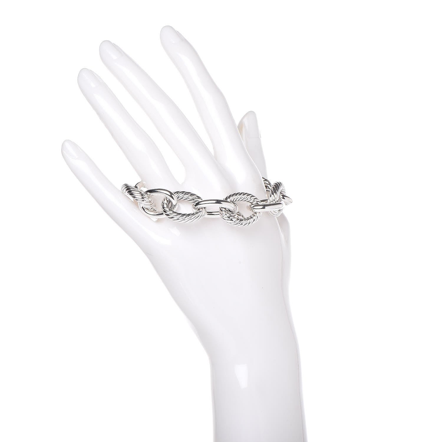 David Yurman Sterling Silver 17mm Extra Large Oval Link Bracelet 2 of 6