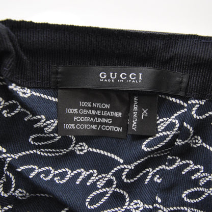 Gucci Script Baseball Hat XL Navy Blue 6 of 8