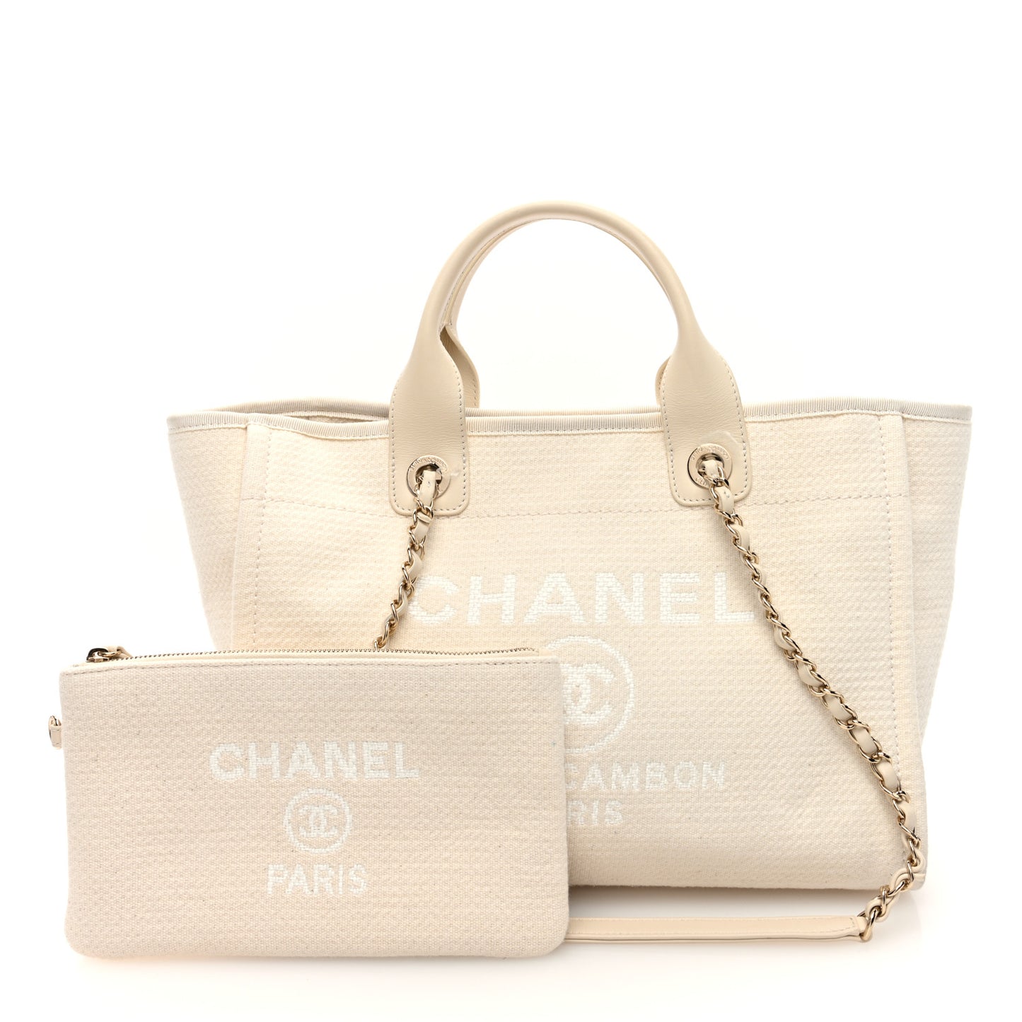 Mixed Fibers Small Deauville Tote White