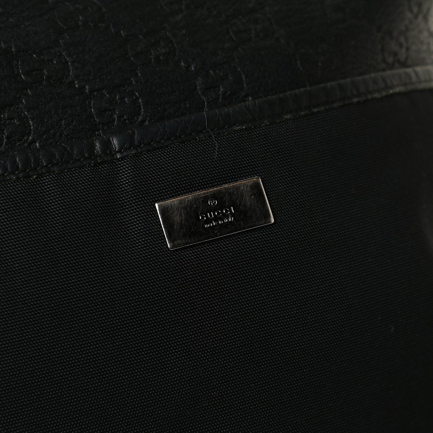 Guccissima Nylon Messenger Bag Black