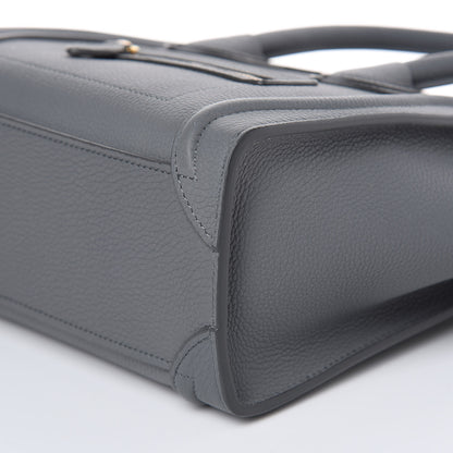 Celine Drummed Calfskin Nano Luggage Kohl 10 of 10
