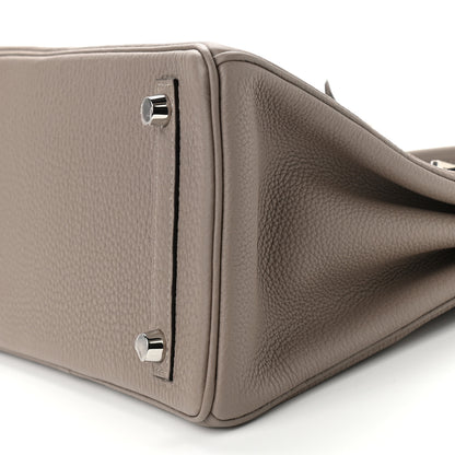 Hermes Togo Horseshoe Birkin 25 Gris Asphalte 9 of 11
