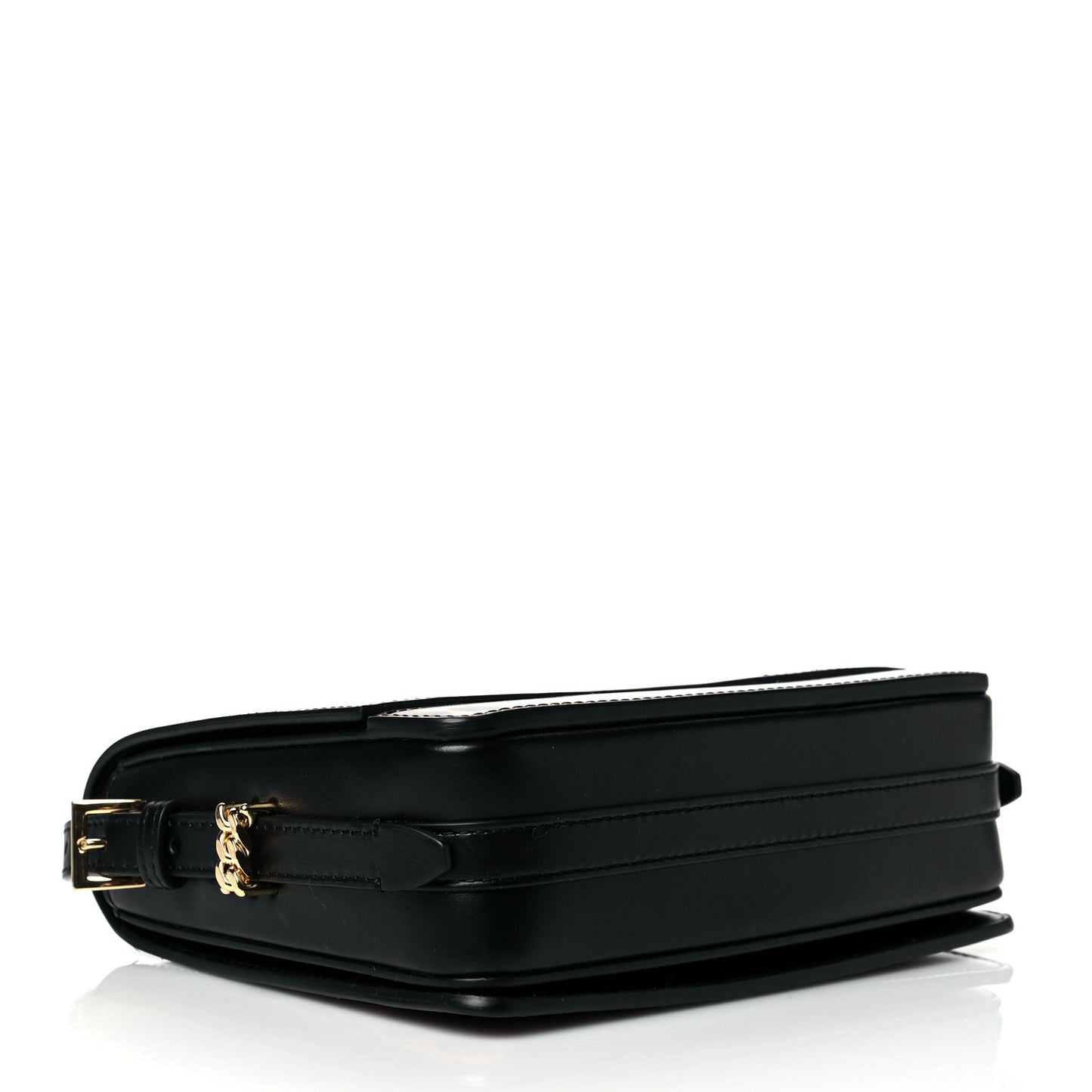 Calfskin Leopard Small Grace Bag Black