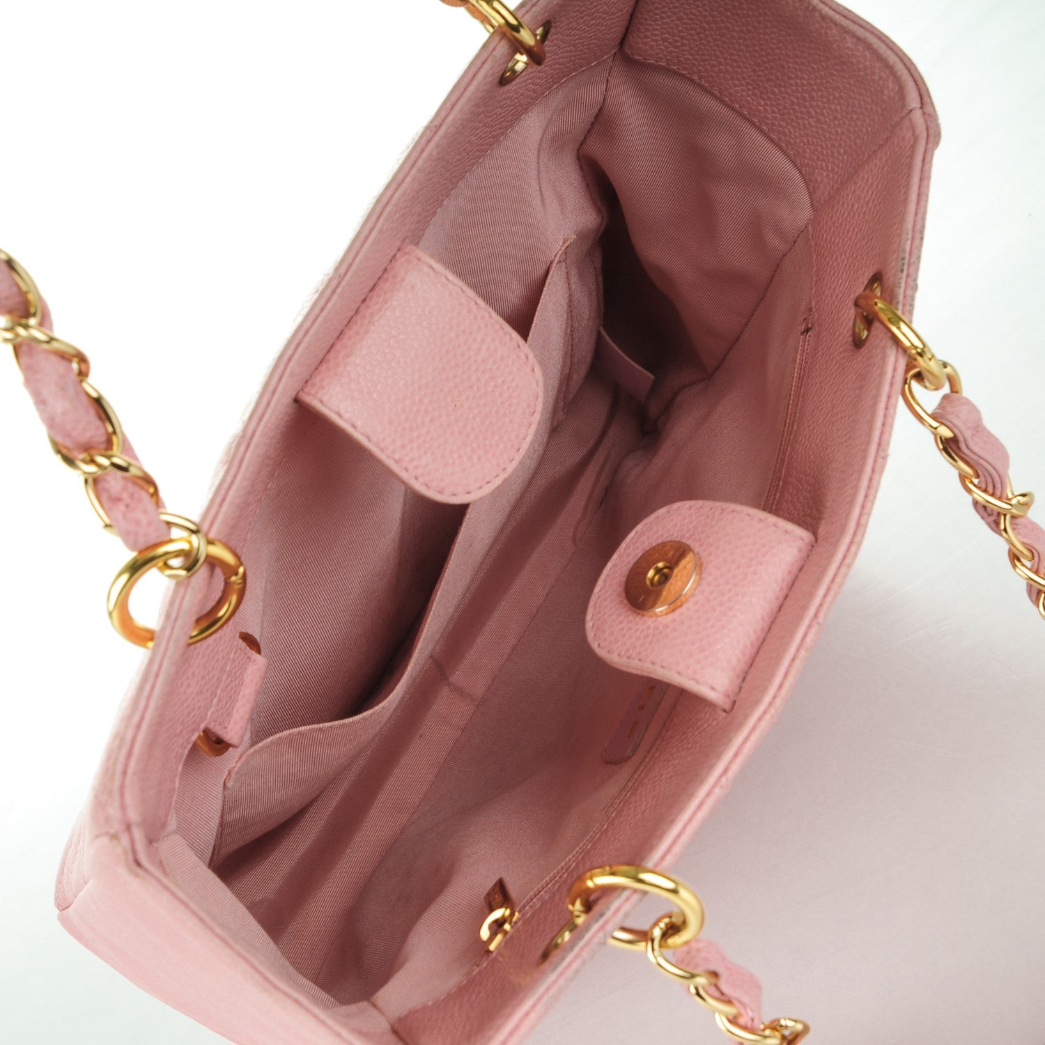 Chanel Caviar Quilted Petit Shopping Tote PST Pink 5 of 8
