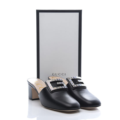 Gucci Malaga Kid Crystal Square G Madelyn Mules 41 Black 10 of 10