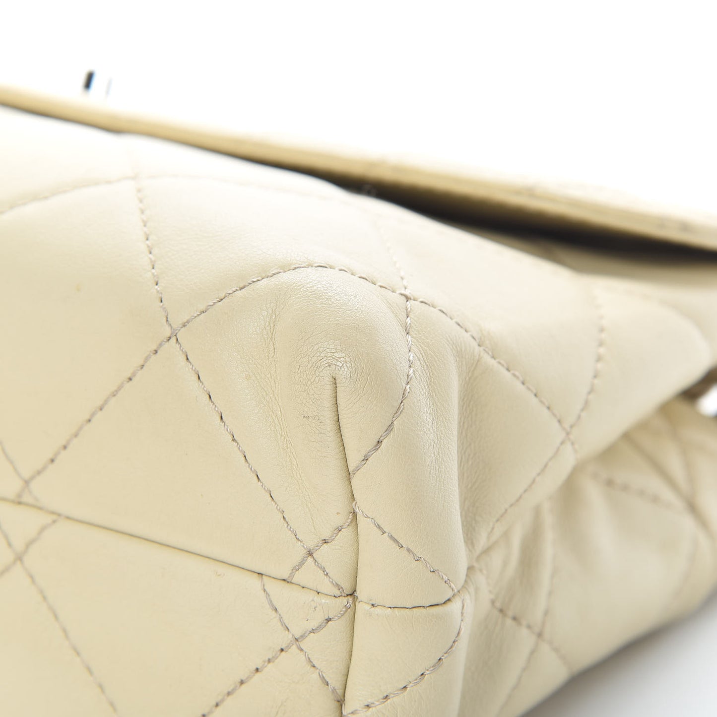 Calfskin Quilted In the Business Flap Bag Beige Clair