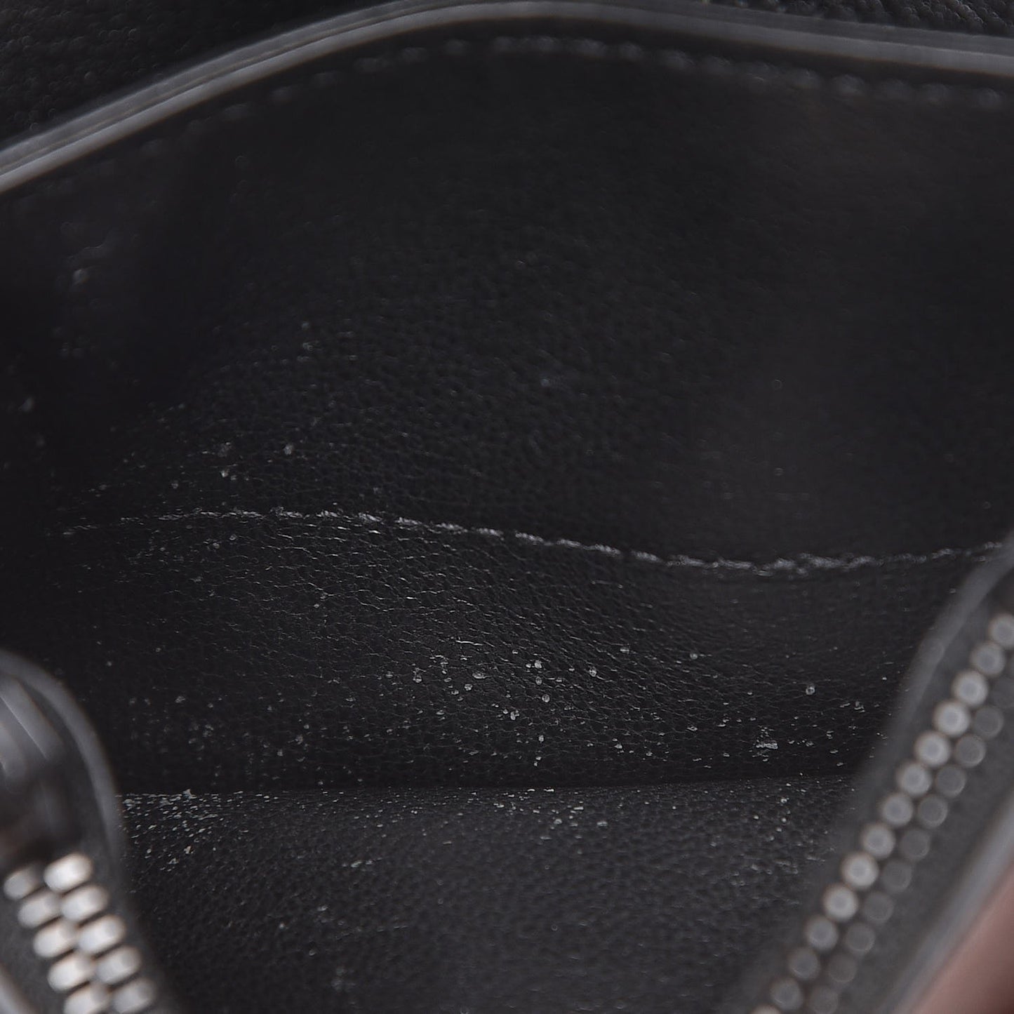 Sheepskin Matelasse Monogram Rider Poncho Chain Snap Wallet Black