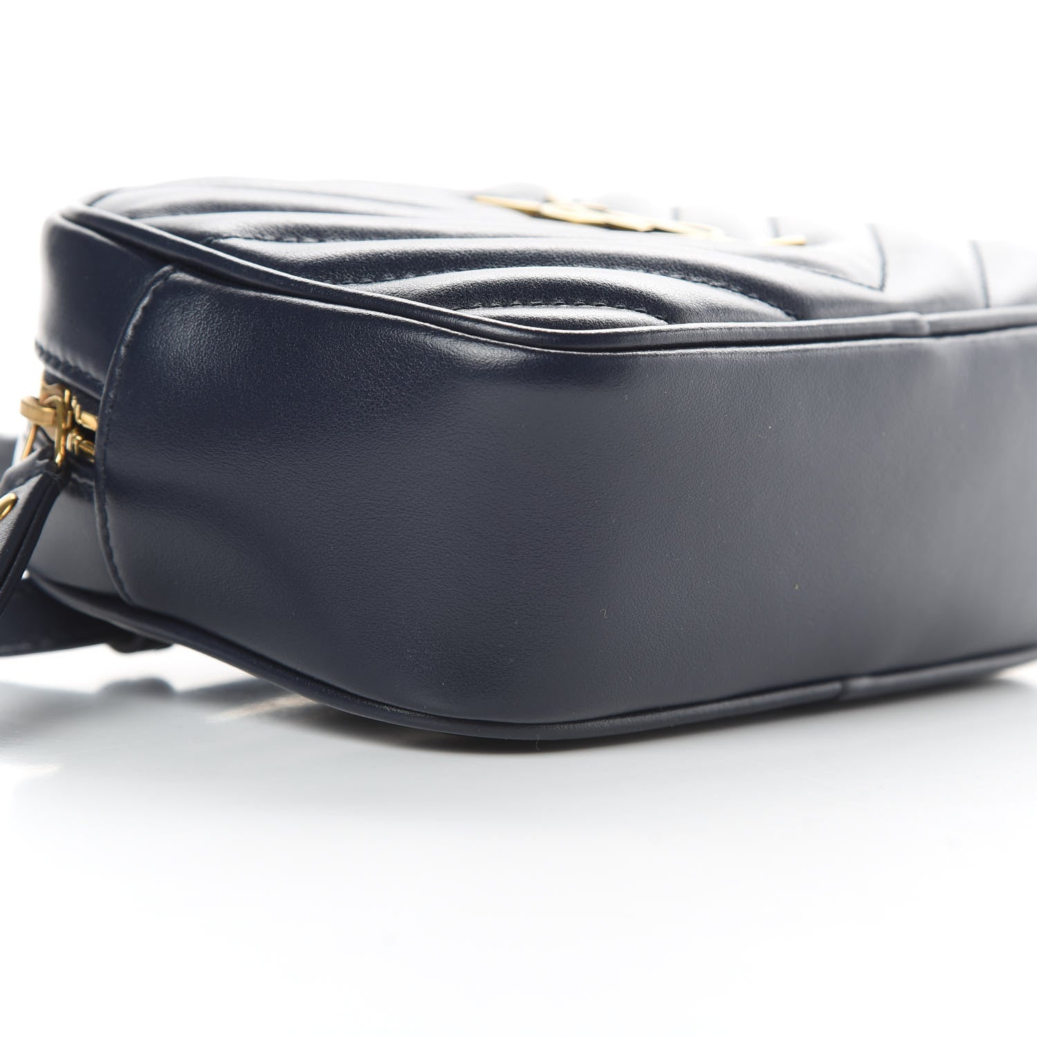 Saint Laurent Calfskin Matelasse Monogram Lou Belt Bag Blue 9 of 12