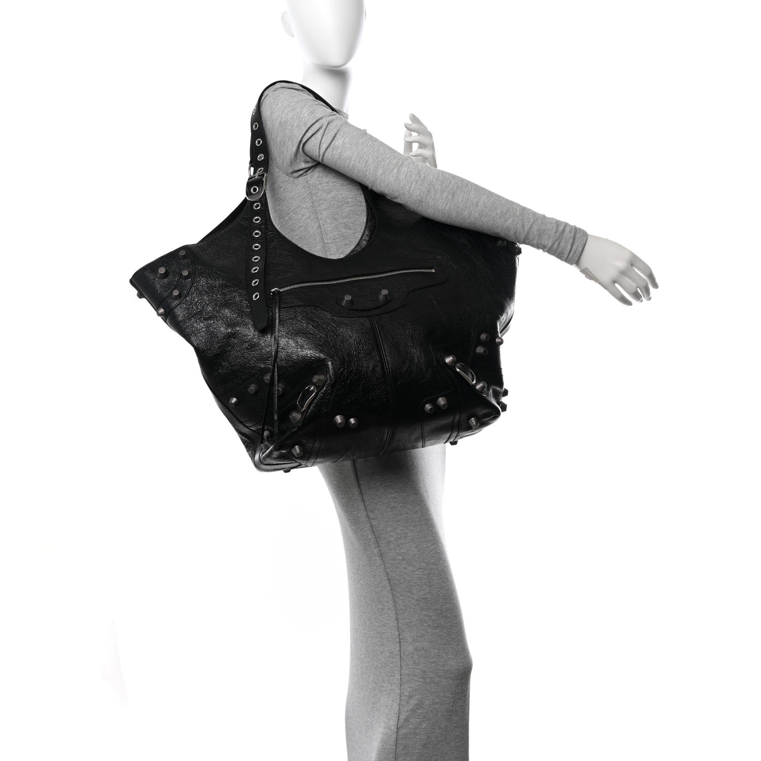 Balenciaga Agneau Arena Large Le Cagole Carry All Bag Black 2 of 11
