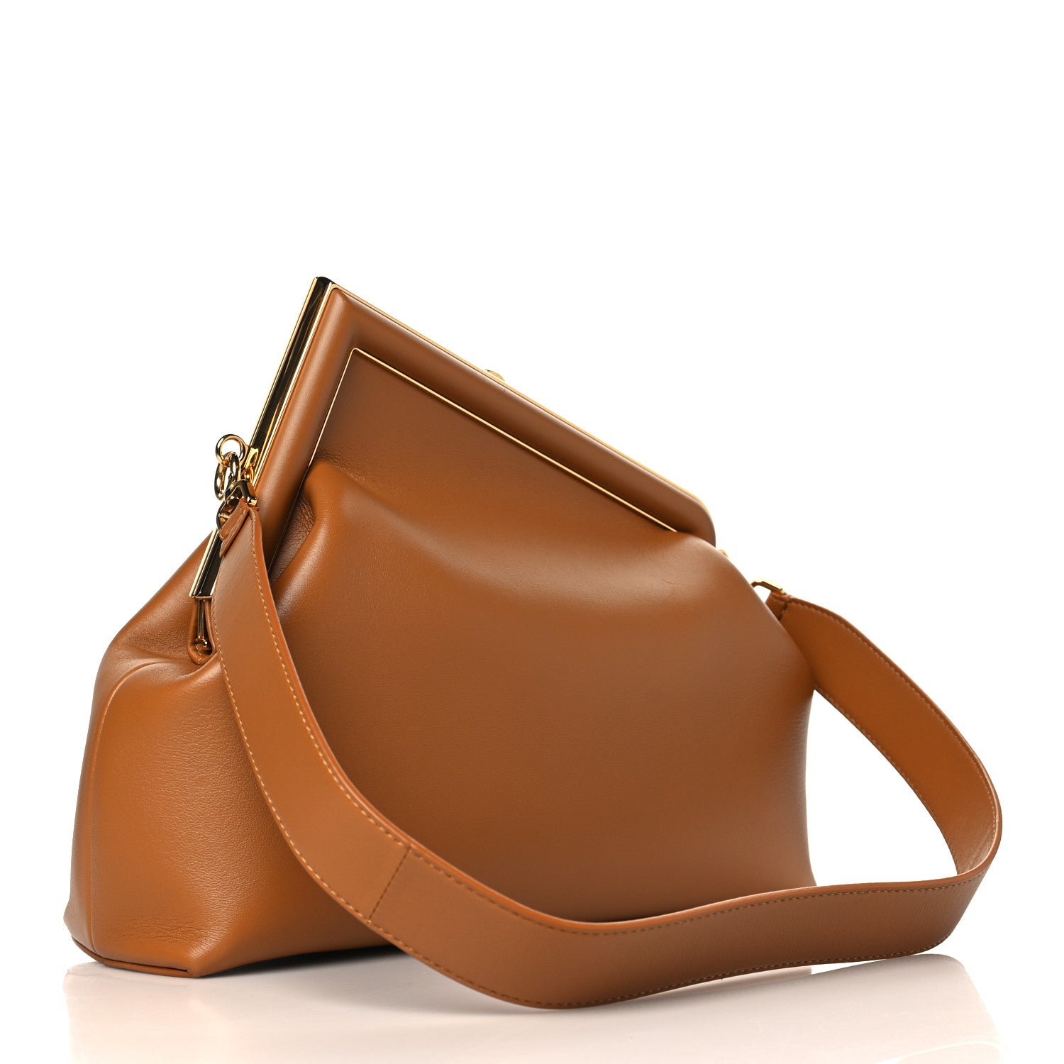 Fendi Shiny Nappa Medium Fendi First Caramello 2 of 8