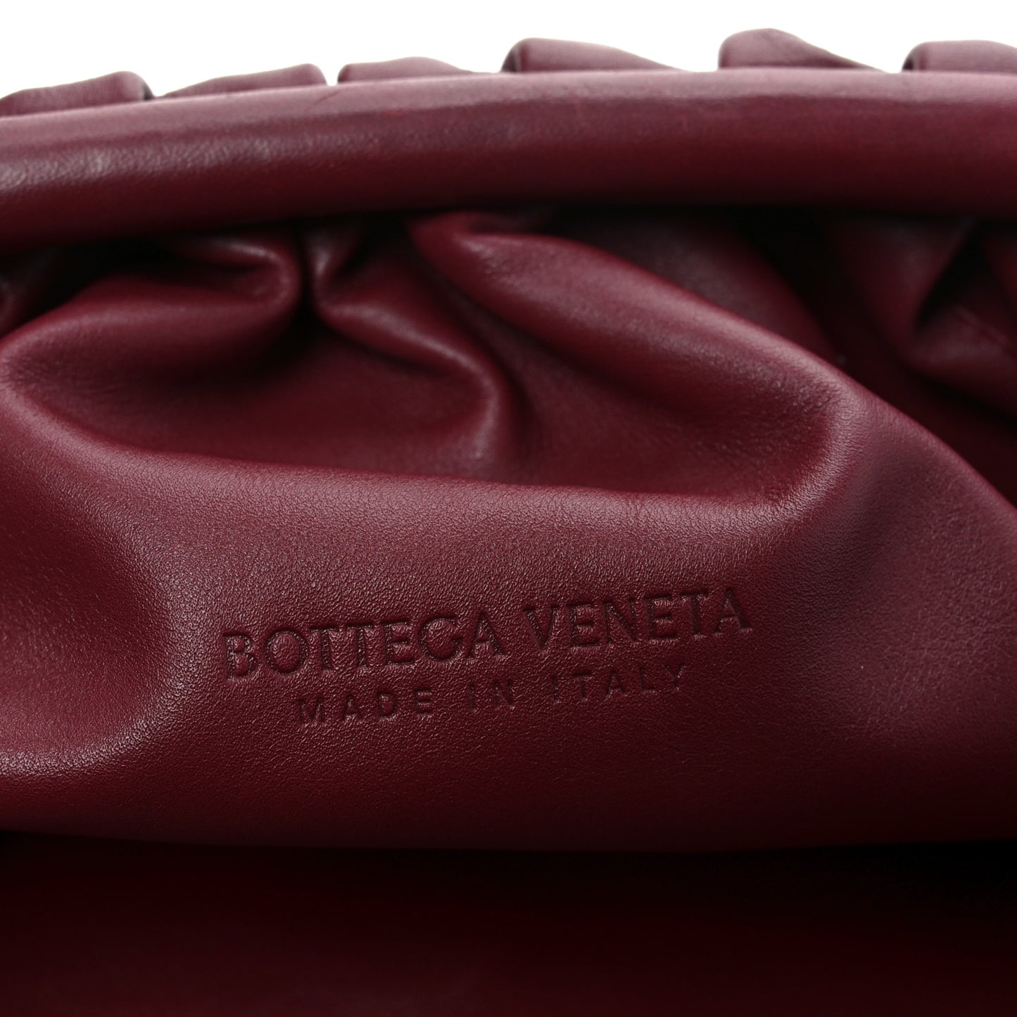 Smooth Butter Calf The Pouch Oversized Clutch Bordeaux
