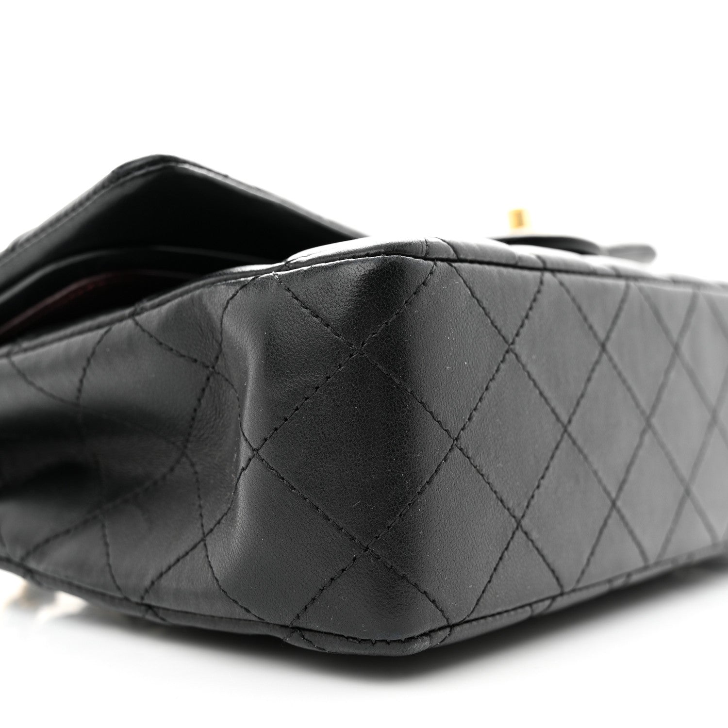 Chanel Lambskin Quilted Medium Double Flap Black 8 of 11