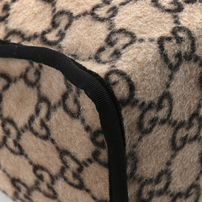 Gucci Covered Wool GG Monogram Large Tote Bag Beige Ebony 8 of 11