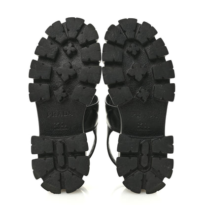 Prada Nappa Soft Logo Padded Monolith 55mm Sandals 37.5 Black 6 of 11