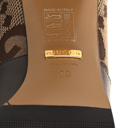 Gucci Monogram Jumbo GG Calfskin Interlocking G Anna Boots 39 Camel Ebony 7 of 8