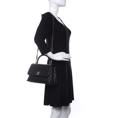 Chanel Caviar Quilted Small Coco Handle Flap Black 2 of 10