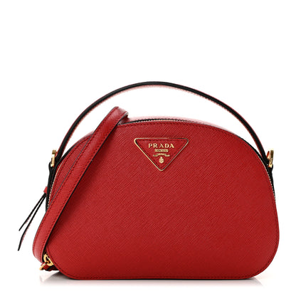 Prada Saffiano Lux Odette Crossbody Fuoco 1 of 8