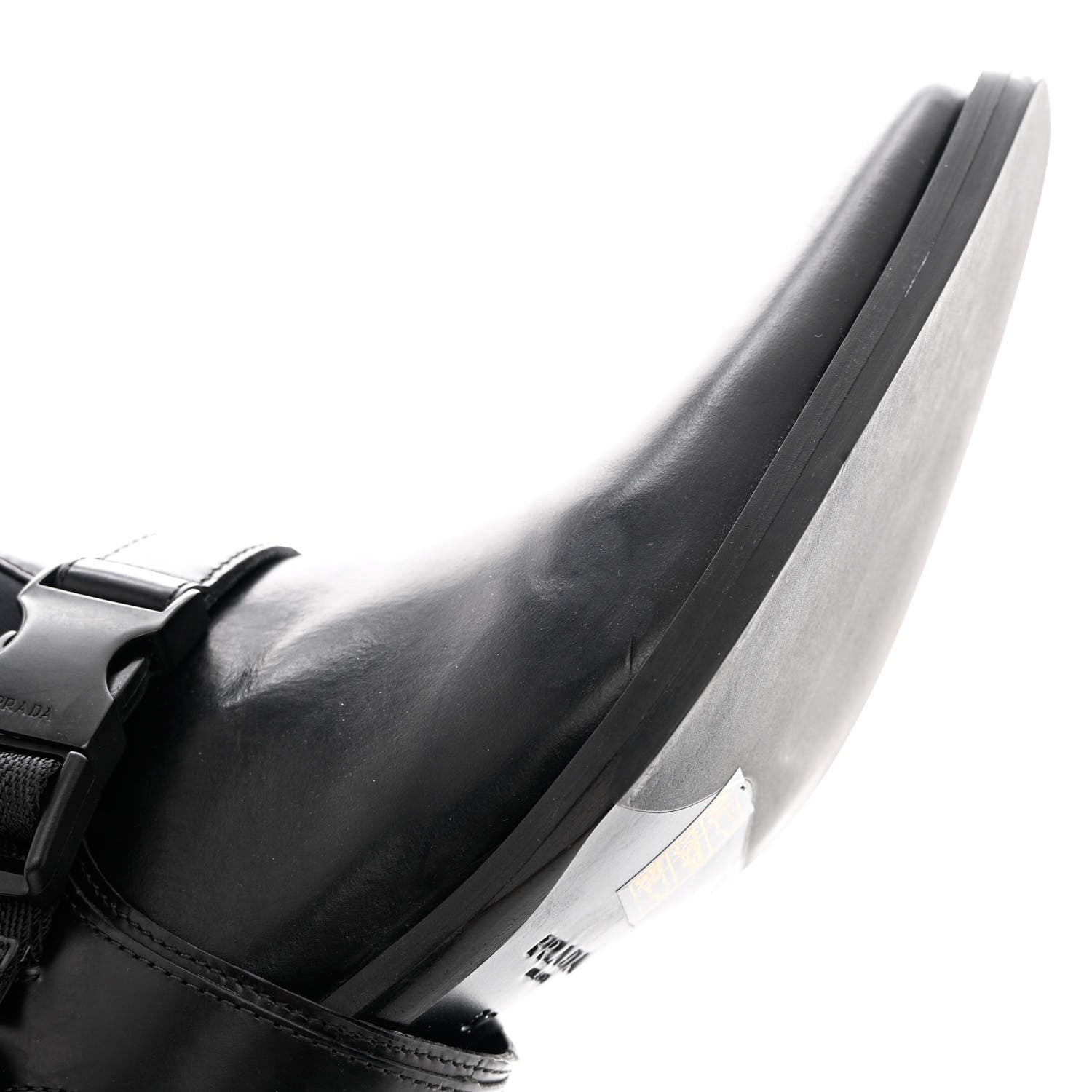 Prada Spazzolato Rois Neoprene 50mm Western Tall Boots 37 Black 9 of 10