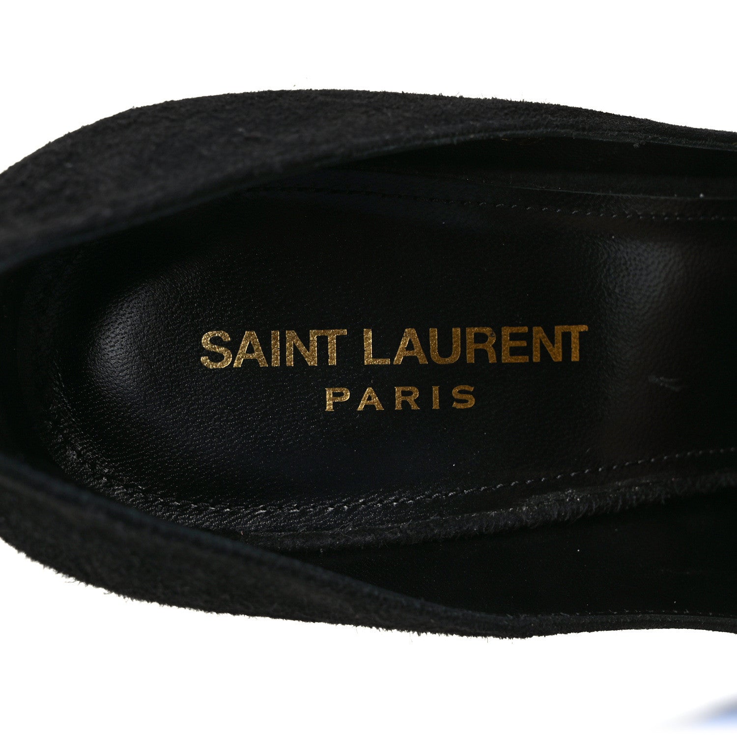 Saint Laurent Suede Metal Tip Zoe 105 Pumps 38.5 Black 7 of 8