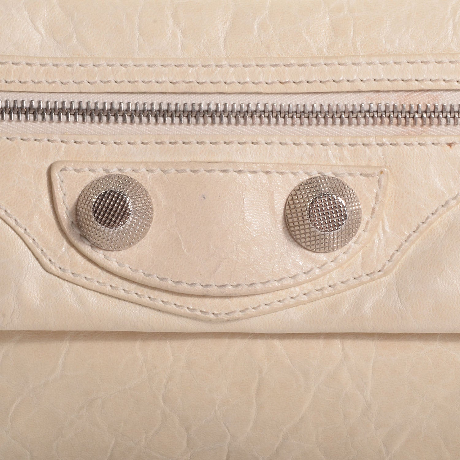 Balenciaga Agneau Giant 21 Silver Hardware Envelope Clutch Praline 10 of 10