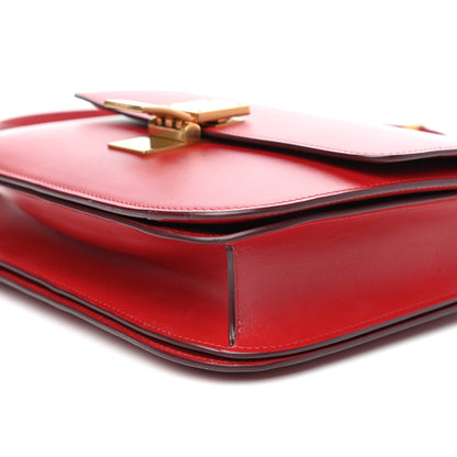 Celine Box Calfskin Medium Classic Box Flap Bag Red 9 of 11