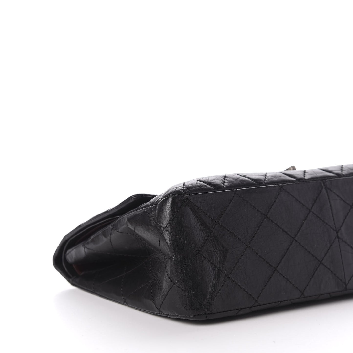 Aged Calfskin Quilted 2.55 Reissue 227 Flap Black