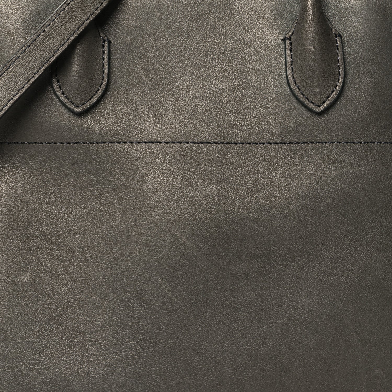The Row Polished Saddle Calfskin Soft Margaux 12 Koala Grey 7 of 11