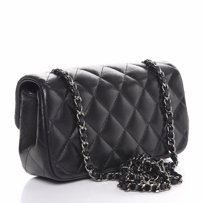 Chanel Lambskin Quilted Extra Mini Flap Black 3 of 7
