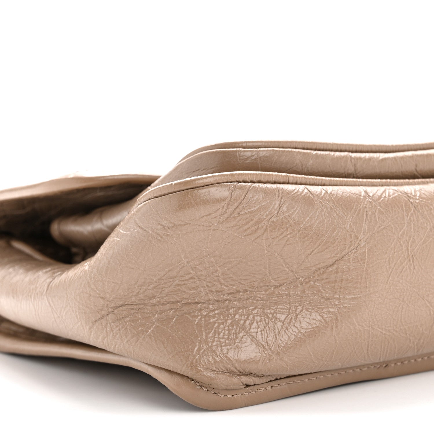 Saint Laurent Crinkled Calfskin Matelasse Monogram Baby Niki Chain Satchel Light Taupe 9 of 13