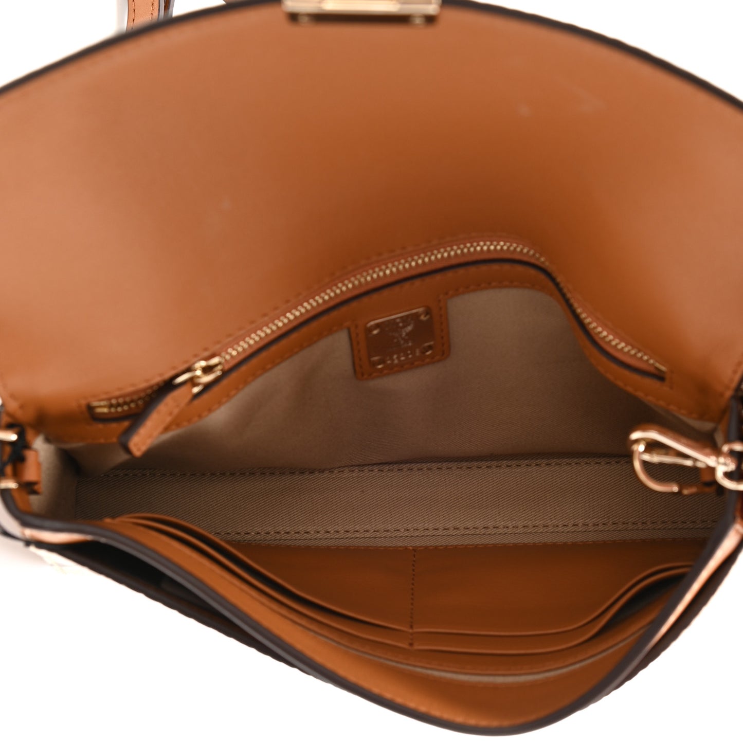Metallic Visetos Medium Millie Crossbody Bag Berlin Gold