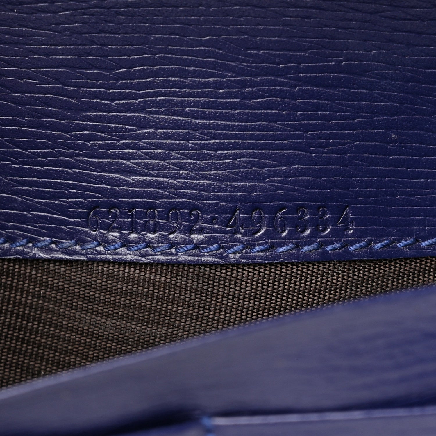 Gucci Shangai Calfskin Polka Dot Horsebit 1955 Wallet On Chain Blue Orange Sailor Blue 7 of 10