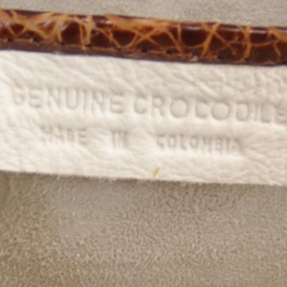 Nancy Gonzalez Crocodile Clutch Cognac 6 of 6
