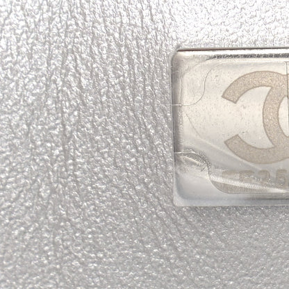 Chanel Glittered Metallic Caviar Quilted Medium Double Flap Silver 7 of 9