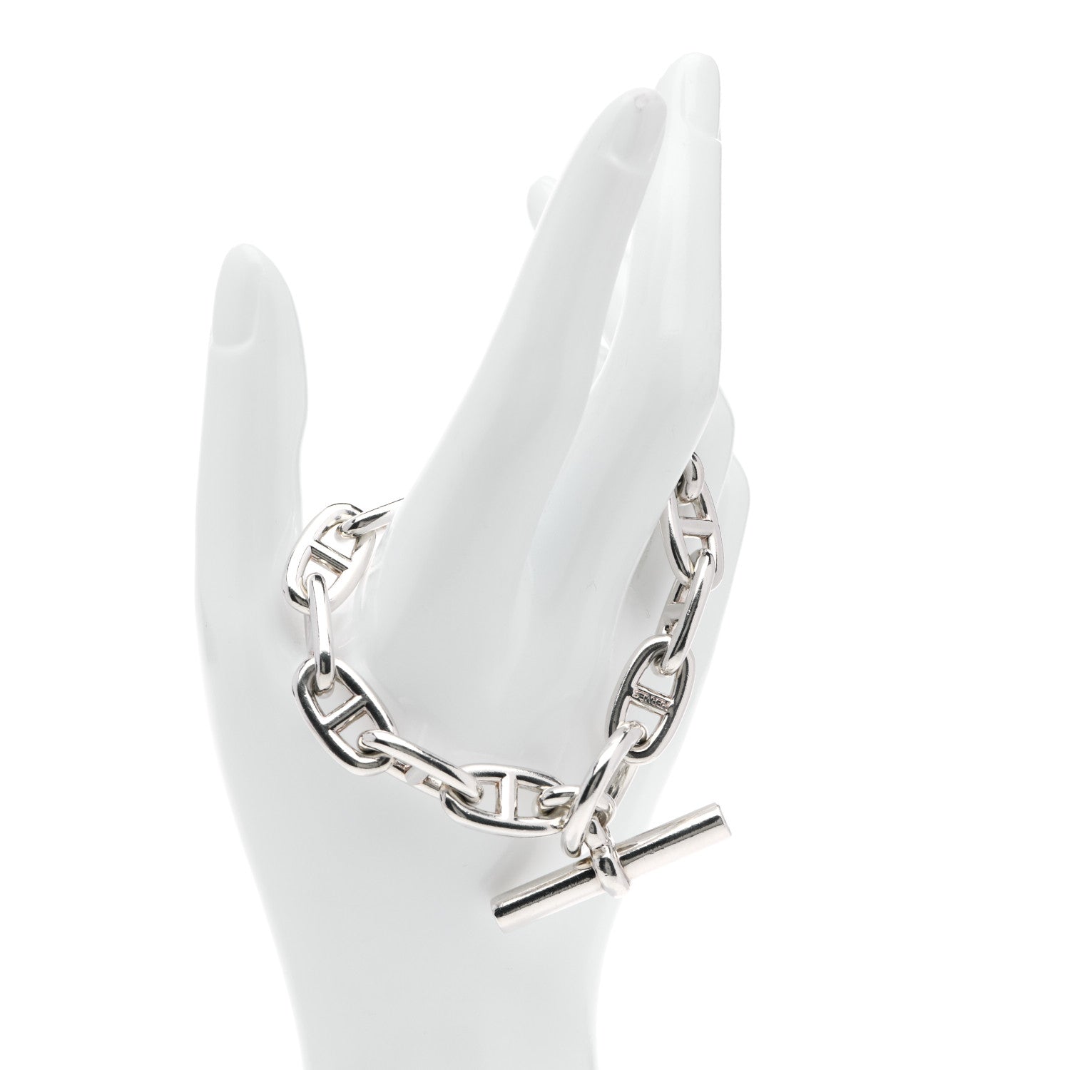 Hermes Sterling Silver MM Chaine d'Ancre Bracelet 2 of 6