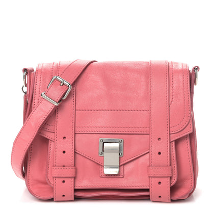 Proenza Schouler Lambskin PS1 Mini Pouch Messenger Bag Hibiscus 1 of 4