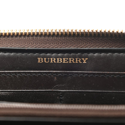 Burberry Haymarket Check Large Ziggy Zip Around Wallet Chocolate 6 of 9