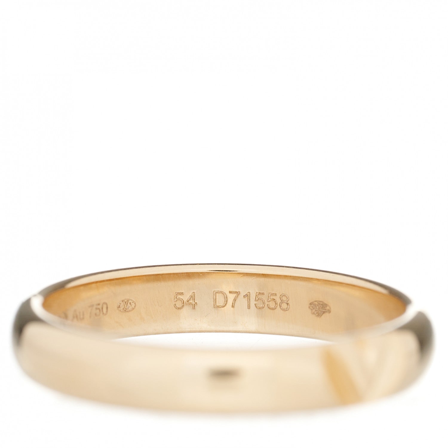 Louis Vuitton 18K Yellow Gold LV Volt Multi Wedding Band Ring 54 7 5 of 6