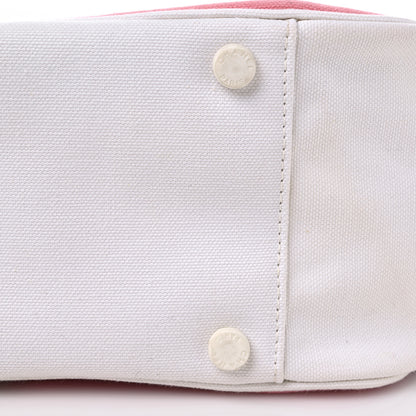 Chanel Canvas CC Handbag Pink White 14 of 14