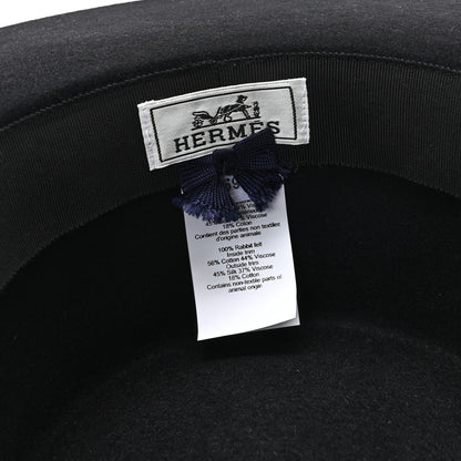 Hermes Rabbit Felt Dakota Love Hat 59 Black 8 of 8