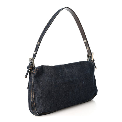 Fendi Denim Baguette Blue 3 of 9